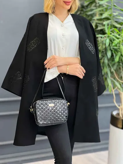 مانتو مشکی مزونی