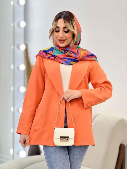 مانتو مازراتی یقه انگلیسی تک جیب
