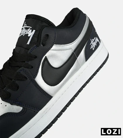 کفش مردانه و زنانه سفید سرمه ای نقره ای 1 NIKE Jordan مدل 8147