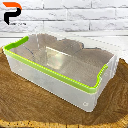 باکس مستطیل 5 لیتری با مخزن یخ دسته دار لیمون