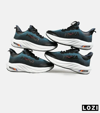 کفش رانینگ مشکی آبی هوکا مدل 7394