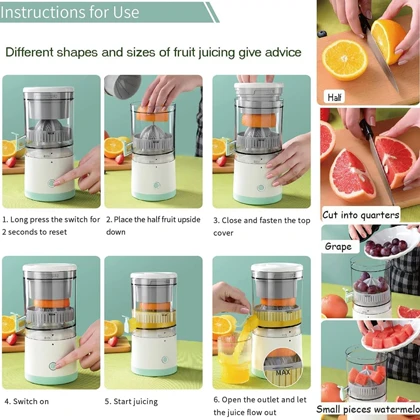 آب مرکبات‌گیری شارژی اتوماتیک 400 میلی‌لیتر سیتروس CITRUS MDC1