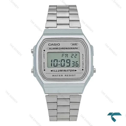 ساعت مچی کاسیو اصلی A168WA-8AY دیجیتالی نقره ای Casio-7714-G