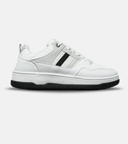 کفش کتانی مردانه سفید طوسی مشکی Sunny Gate مدل 8445