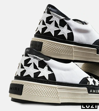 کفش اسنیکرزسفید مشکی Amiri Stars مدل 5986