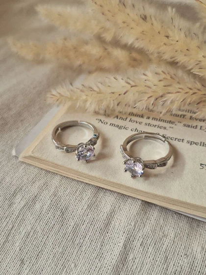 انگشتر جواهری فری سایز تک نگین