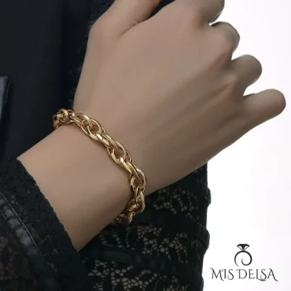 دستبند طرح طلا شین مدل آوا