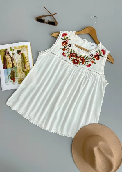 تاپ نخ گلدوزی شده از برند ANANY کد 2856