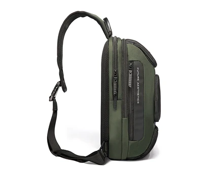 کوله پشتی تک بند یو اس بی دار 8 لیتری بنج BANGE BG-7086 Men Chest Bag Single Shoulder Bag
