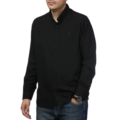 پیراهن آستین بلند لینن مردانه برند مد مدل 1410591