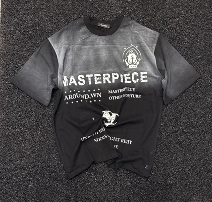 تیشرت مردانه مسترپیس با طرح چاپی انکر پارچه ماکان دو رنگ سفید و مشکی