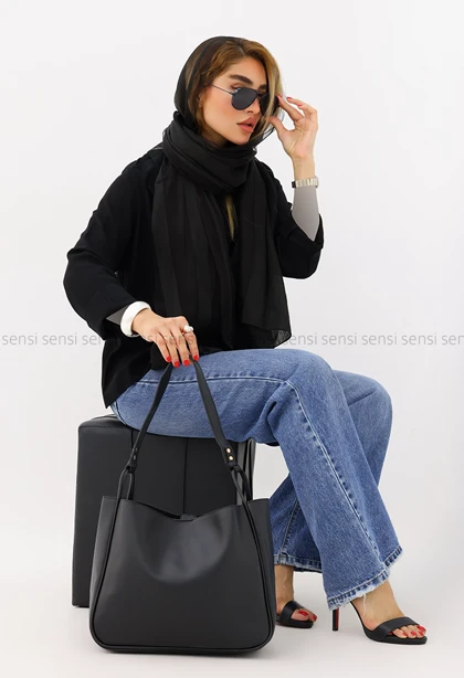 کیف چرم مغزی دوزی تک دسته کد1004693