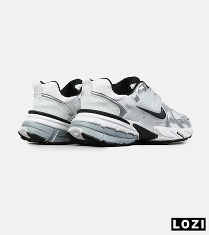 کفش کتانی مردانه و زنانه سفید مشکی نقره ای Nike Cushlon V2K مدل 8824