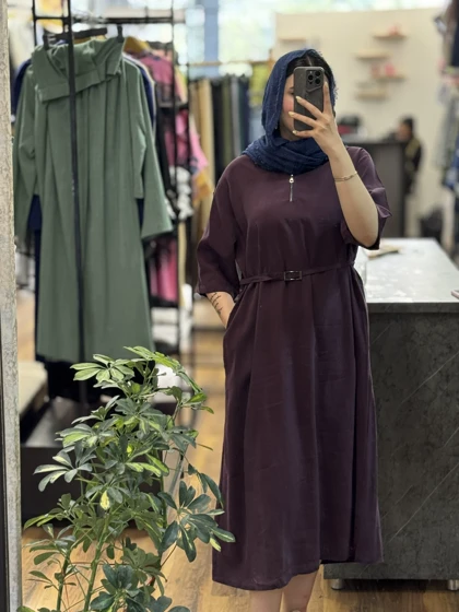 پیراهن جلو زیپ سیلک_4005