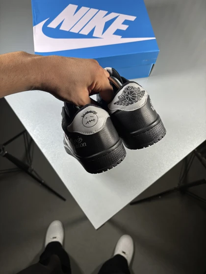 کتانی نایک جردن وان ترویس اسکات لویی ویتون / رنگ مشکی نایک طوسی / کد 1147