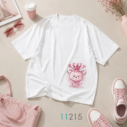 تیشرت باکسی طرح پیشی KITTY