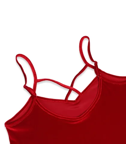 ست تاپ و شورتک مخمل Neev نیو کد 4605 قرمز Red