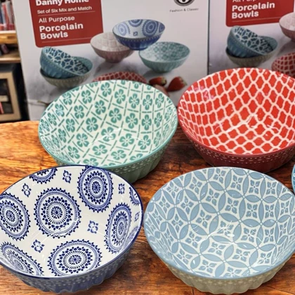 ست کاسه آبگوشت خوری طرح دار دنی هوم / BA42