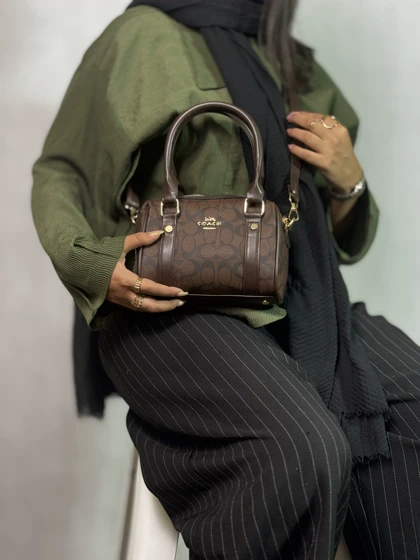 کیف صندوقی دخترانه کوچ قهوه ای | کیف صندوقی دخترانه کوچ قهوه ای coach کد 200