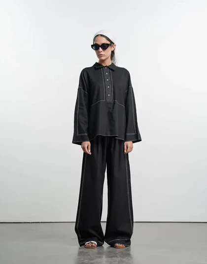 لینن دوخت تزیینی دار