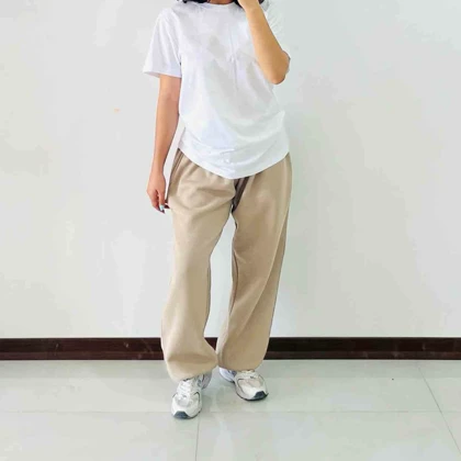 تیشرت بیسیک نخ و پنبه رنگی زنانه