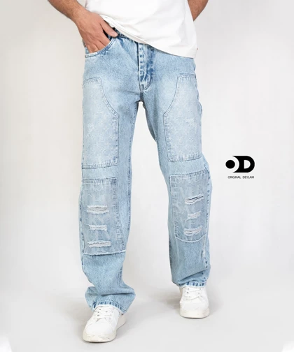 شلوار بگ کاستوم شده یخی خاص کد 80