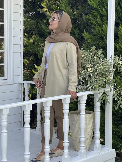 مانتو کتان پاییزه