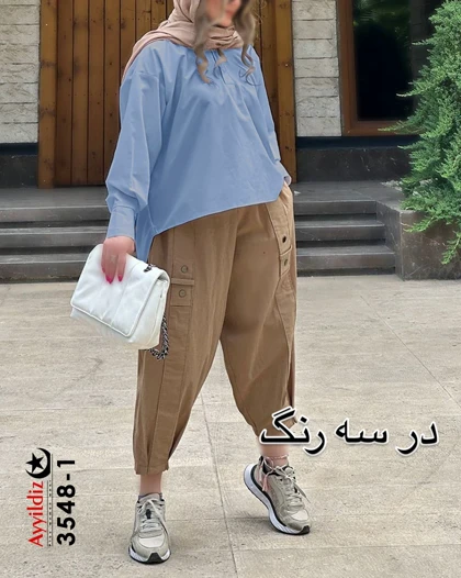 شومیز /مانتو خنک زنانه سایز بزرگ کد 3548