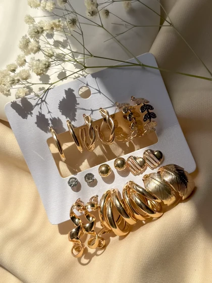 گوشواره پکی پیچ و برگ