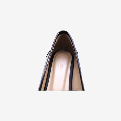 کفش تخت چرم زنانه مشکی مدل sh100