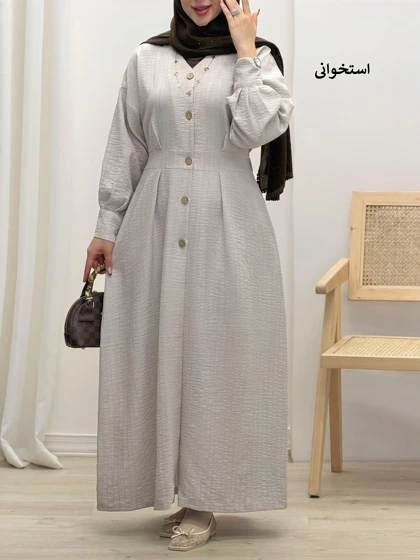 3190-مانتو بلند میناز