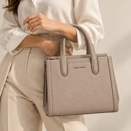 کیف دستی زنانه چرم مصنوعی دسته دار دیوید جونز DAVIDJONES