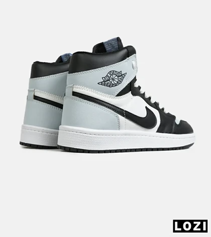 کفش کتانی ساق‌دار مردانه و زنانه مشکی سفید آبی NIKE jordan 1 مدل 7676