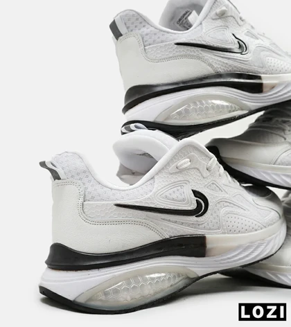 کفش کتانی مردانه سفید مشکی Nike air max pluse