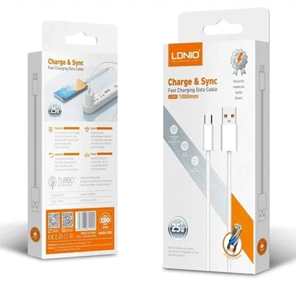 کابل میکرو یو اس بی الدنیو Ldnio مدل LS901 توان 25 وات 1 متر