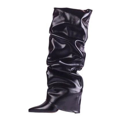 بوت بلند زنانه مدل شلواری چروک_کد 2247