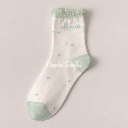 جوراب ساق‌دار گل سبز1039