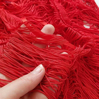 لباس خواب فانتزی زنانه ریش ریشی قرمز کد 4438-9726