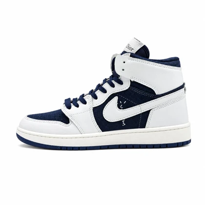 کفش و کتانی مردانه مدل نایک ساق‌دار ترویس NIKE TRAVIS رنگ سرمه ای طوسی کد 30435