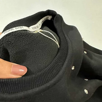 بلوز دخترانه لاینر دار نگین کوب شده خارجی