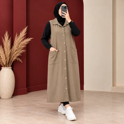 سارافون بلند نخ لینن مدل آریانا کد 6069