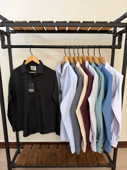 پیراهن آستین بلند قابپک مخفی2643