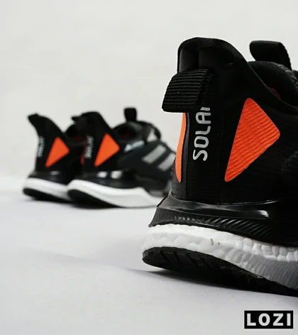 کفش کتانی مردانه و زنانه مشکی نوک مدادی ADIDAS Solar disk