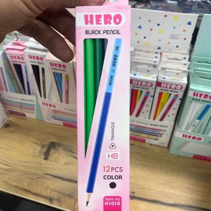 مداد مشکی هیرو HERO مدل H1010 بسته 12 عددی