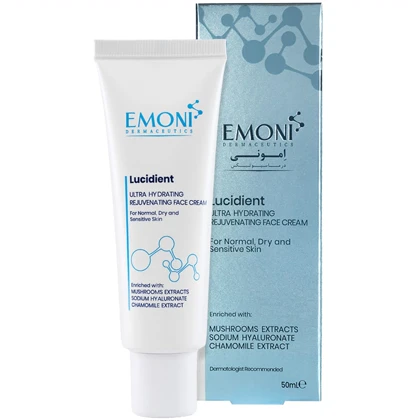 کرم مرطوب کننده صورت امونی مدل Lucidient مناسب پوست معمولی، خشک و حساس 50ml