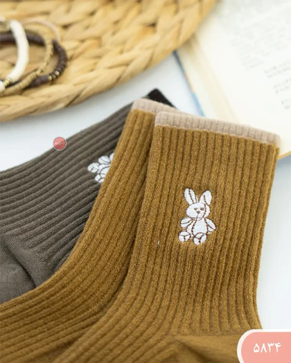 جوراب ساق‌دار گلدوزی 5834