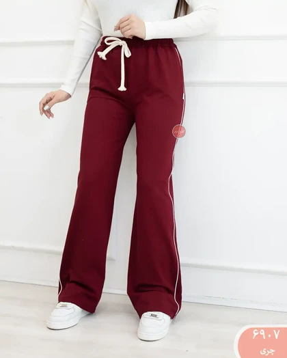 شلوار نیم بگ مغزی دوزی 6907