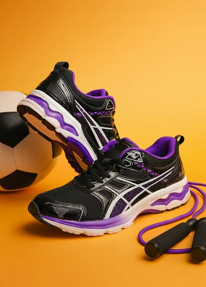 کفش ورزشی مردانه مشکی بنفش مدلRadman