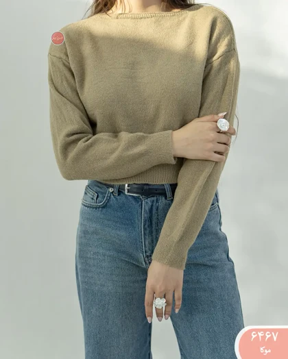 بافت کراپ یقه قایقی 6467