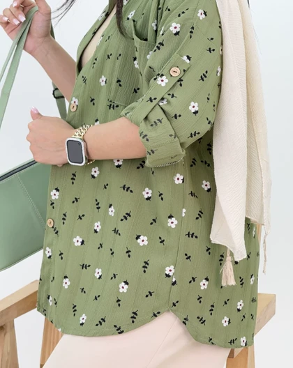 شومیز گل‌دار سلما(38)کد:5294